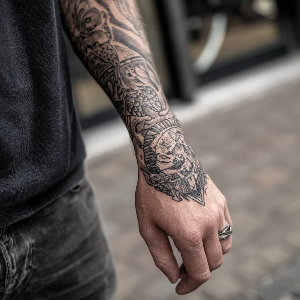 mandala tattoo session